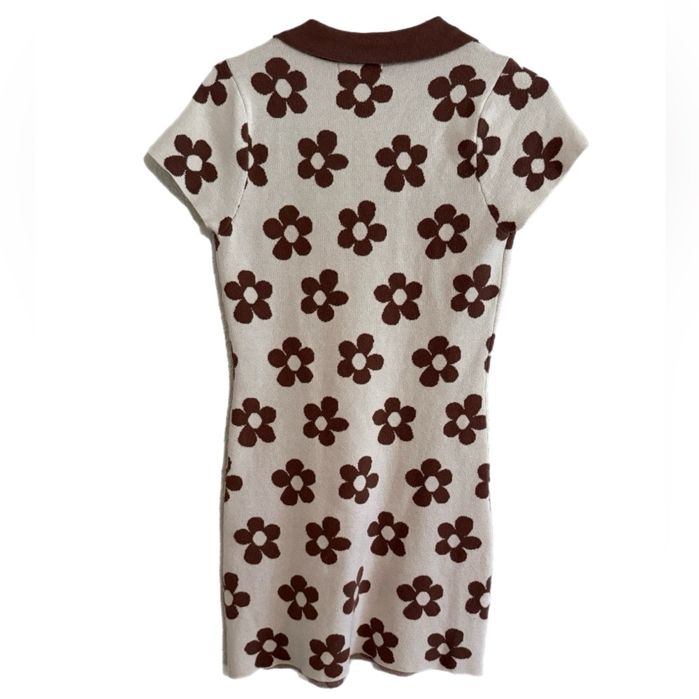 RSQ Brown and Cream Floral Mini Dress 🌼 - Picture 4 of 9